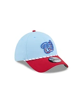 New Era Men's Light Blue/Red Washington Nationals 2025 Fourth of July 39THIRTY Flex Hat