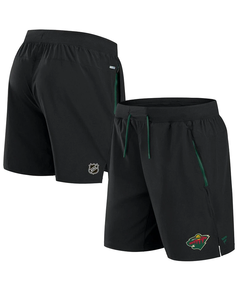 Fanatics Men's Black Minnesota Wild Authentic Pro Rink Performance Shorts