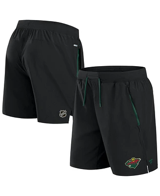 Fanatics Men's Black Minnesota Wild Authentic Pro Rink Performance Shorts