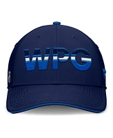 Fanatics Men's Navy/Blue Winnipeg Jets Authentic Pro Rink Team Code Flex Hat
