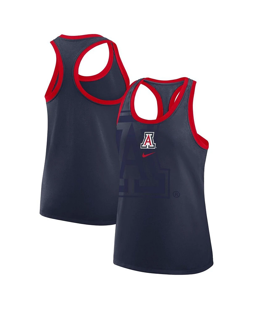 Nike Women's Navy Arizona Wildcats Primetime Racerback Tri-Blend Tank Top