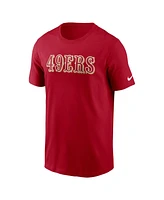 Nike Men's Scarlet San Francisco 49ers Primetime Wordmark Essential T-Shirt