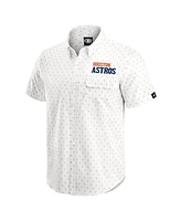 Darius Rucker Collection by Fanatics Men's Cream Houston Astros Printed Button-Down Shirt