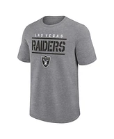 Logo Athletic Men's Heather Gray Las Vegas Raiders Top Notch T-Shirt