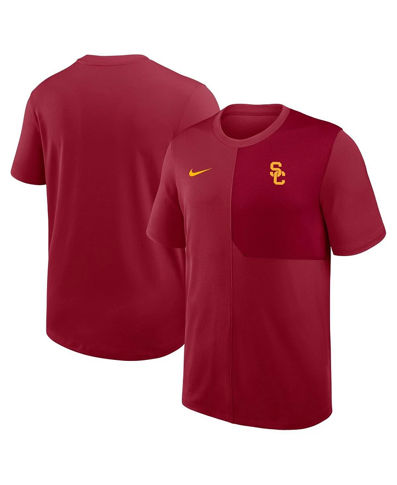 Nike Men's Cardinal Usc Trojans 2025 Sideline Uv Performance Coach T-Shirt