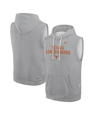 Nike Men's Heather Gray Texas Longhorns 2025 Sideline Performance Sleeveless Pullover Hoodie