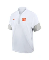 Nike Men's White Clemson Tigers 2025 Sideline Short Sleeve Quarter-Zip Coach Jacket