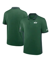 Nike Men's Green New York Jets Sideline Victory Stripe Performance Polo Shirt