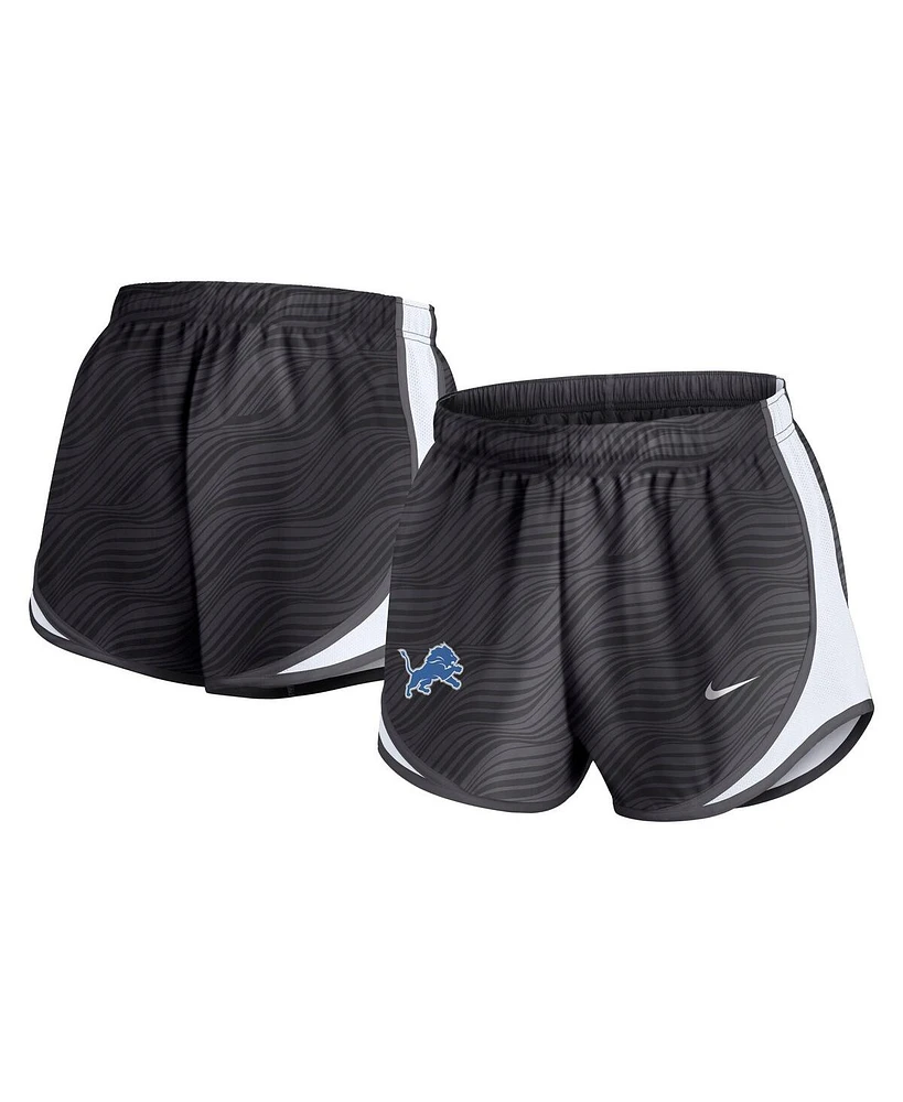 Nike Women's Anthracite Detroit Lions Tempo Performance Shorts
