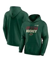 Fanatics Men's Green Minnesota Wild 2025 Stanley Cup Playoffs Breakout Fleece Pullover Hoodie