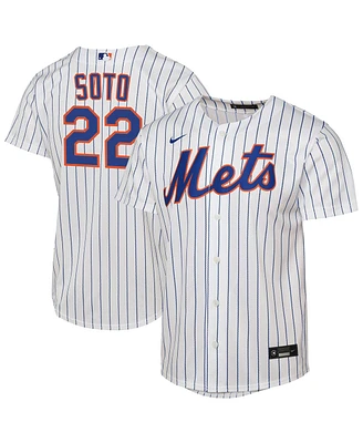 Nike Big Boys and Girls Juan Soto White New York Mets Home Replica Jersey
