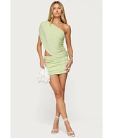 Edikted Women's Fiora One Shoulder Cutout Mini Dress