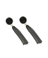 Sohi Circular Tassel Drop Earrings