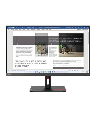 Lenovo ThinkVision S27i-30 27" 16:9 Full Hd 100Hz Ips Wled Lcd Monitor, Storm Gray