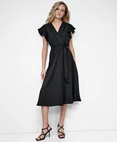 Dkny Women's Flutter-Sleeve Midi Dress