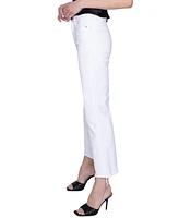 blue revival Women's Mid Rise Quinn Straight Jeans