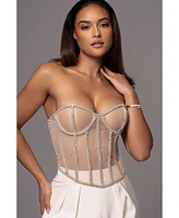 Jluxlabel Limited Edition Rhinestone Crystal Corset