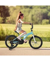 Kids Bike 18-Inch Children Training Bicycle with 2 Brake for 3-8 Years Old