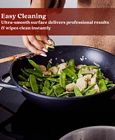 Alva Energy 12" Classic Nonstick Wok with Helper Handle - Flat Bottom, Non-Toxic Pfas/Pfoa/Ptfe-Free