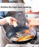Alva Forest Pre-Seasoned 11" Carbon Steel Pan Seasoned w/ Natural Mineral Oil, Non-Toxic Pfas, Pfoa & Ptfe Free, Naturally Nonstick Blue Carbon F