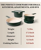 Alva Neat 5-Piece Nonstick Cookware Nesting Set, Recycled Aluminum Non-Toxic Pfas/Pfoa/Ptfe Free