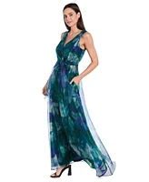 R & M Richards Women's Sleeveless Bow-Tie A-Line Dress