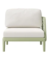 WestinTrends Modern Outdoor Polypropylene Resin Deep Seating Patio Loveseat
