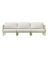 WestinTrends Modern Polypropylene Resin 3 Seat Outdoor Patio Sofa