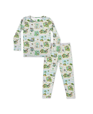 Bellabu Bear Unisex Kids' Minecraft Overworld Dreams Set of 2 Piece Pajamas