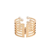 Sohi Ribbed-Pellet Cuff Bracelet
