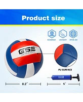 Gse Games & Sports Expert Volleyball Net Set with Volleyball, Aluminum Poles, Winch System, Pump, and Carrying Bag (Recreational)