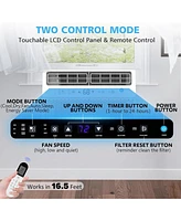 Zafro 12,000 Btu Window Ac Quiet Energy Efficient Cools up to 550 SqFt 6 in 1 Modes 3 Fan Speeds Remote Control Touch Panel for Home or Office