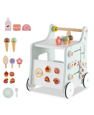 Slickblue Kids 2-in-1 Walker with Storage and Ice Creams for 1+ Years Old