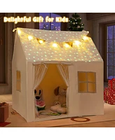 Slickblue Kids Play Tent Large Playhouse with Glow in the Dark Stars and Mat