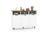 Slickblue Sideboard Buffet Cabinet Kitchen Storage Cabinet with 5-Position Adjustable Shelves