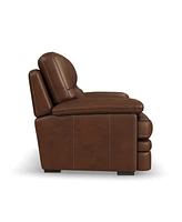 Flexsteel David 70" Pecan Leather Loveseat