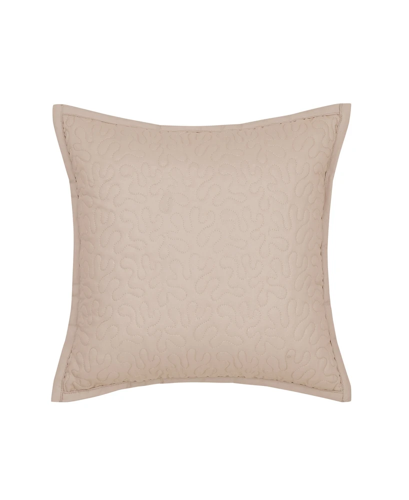 Royal Court Rosewood Quilted Square Decorative Pillow, 16" x 16"
