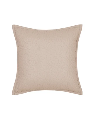 Royal Court Rosewood Quilted Square Decorative Pillow, 16" x 16"