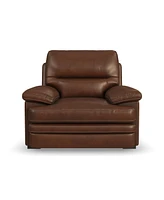 Flexsteel David 48" Pecan Leather Chair