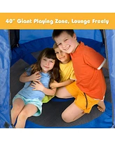 Gymax 40'' Kids Hanging Chair Swing Tent Set Hammock Nest Pod Seat