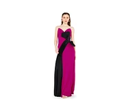 Amri Women's Contrast Bow Detail Crepe Gown