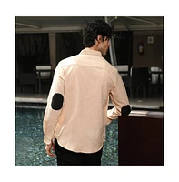 Campus Sutra Men's Ecru Beige Solid Relaxed Shirt