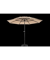 Flynama Aluminium 10ft 3 Tier Auto-tilt Umbrella ,Outdoor Patio Umbrella - Market Table Pool Deck Umbrella (Base Not Included)