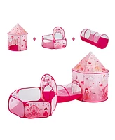 Slickblue Indoor Outdoor 3 in 1 Kids Play Tent with Tunnel and Carrying Bag for Boys Girls