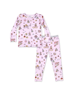 Bellabu Bear Kids Unisex Kids' Tea Party Set of 2 Piece Pajamas
