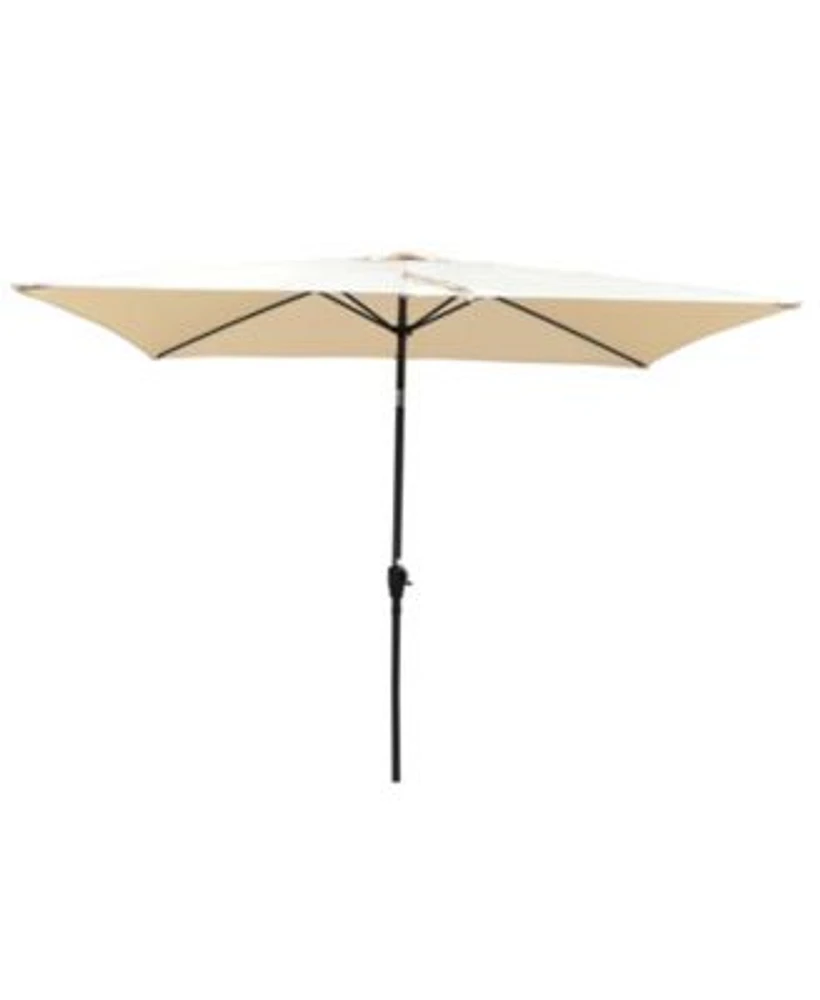 Flynama 6 x 9ft Patio Umbrella Outdoor Waterproof Umbrella with Crank Push Button Tilt without flap for Garden Backyard Pool Swimming Pool Market