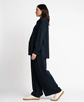Seraphine Women's Maternity Pinstripe Soft Shirt