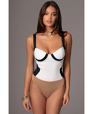 Jluxlabel Women's Throwback Colorblock Bodysuit
