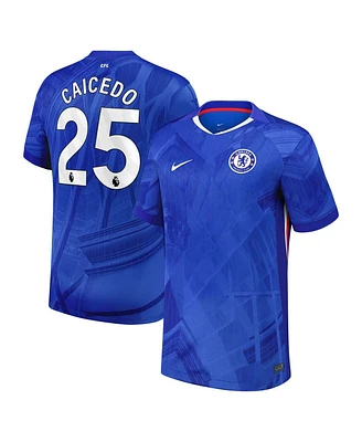 Nike Men's Moses Caicedo Blue Chelsea 2025/26 Home Replica Player Jersey
