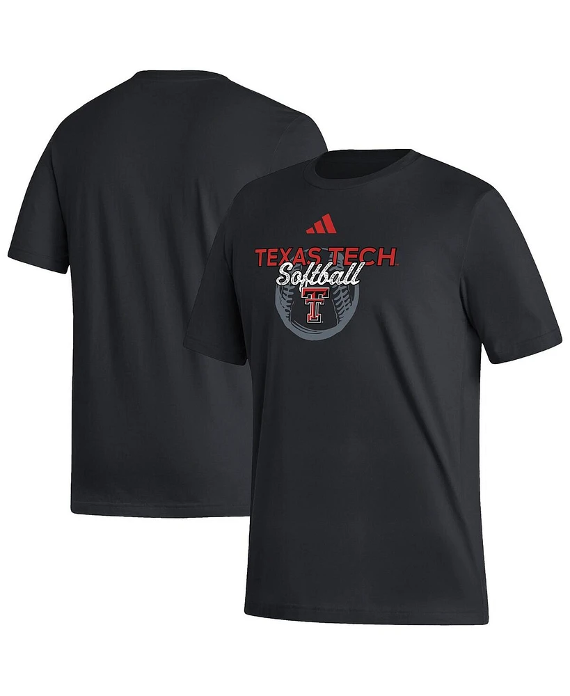 Adidas Men's Black Texas Tech Red Raiders Softball Fresh T-Shirt